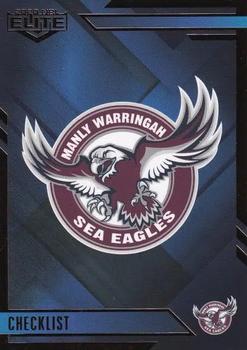2020 NRL Elite - Mojo Sapphire #MS046 Manly-Warringah Sea Eagles Checklist Front